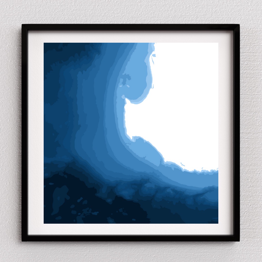 Ocean Floor Map Print